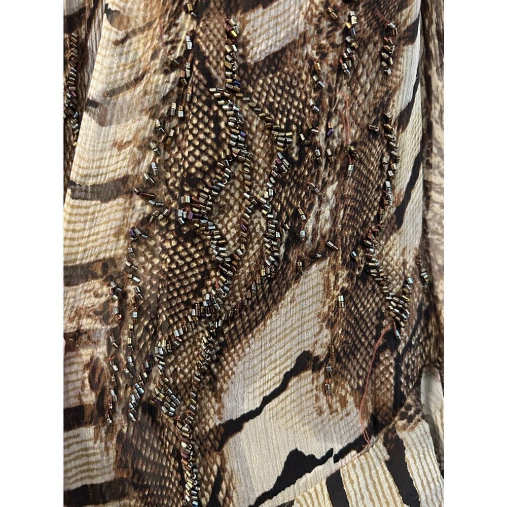 Alberto Makali Animal Print Cocktail Dress w Matching Shawl - Picture 4 of 14
